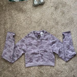 Gymshark Long Sleeve Camo Crop Top